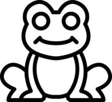 ilustración de diseño de icono de vector de rana