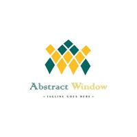 Abstract window logo design inspiration letter A and W combined with woven style design, A and W initials company business logo ideas in woven style vector