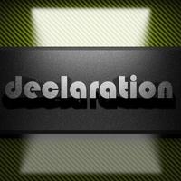 declaration word of iron on carbon photo