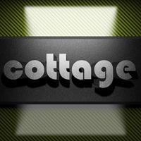 cottage word of iron on carbon photo