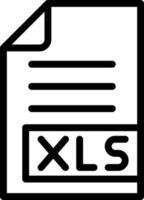 XLS Vector Icon Design Illustration
