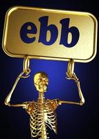 ebb word and golden skeleton photo