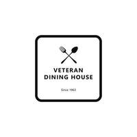 Veteran dinning house logo design vector