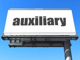 auxiliary word on billboard photo