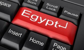 Egypt word on red keyboard button photo