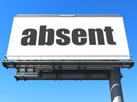 absent word on billboard photo