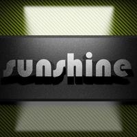 sunshine word of iron on carbon photo