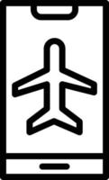 ilustración de diseño de icono de vector de modo avión