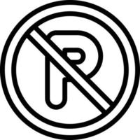 No parking Vector Icon Design Illustration