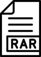 RAR Vector Icon Design Illustration