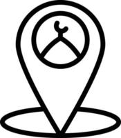 Mosque location Vector Icon Design Illustration