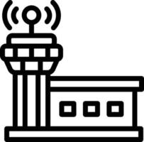 ilustración de diseño de icono de vector de torre de control