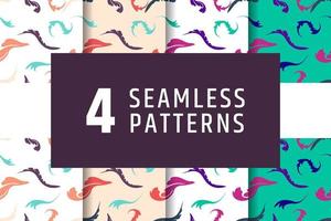 patrones sin fisuras con elementos retro. perfecto para decorar textiles, marcas y más vector