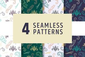 patrones sin fisuras con elementos retro. perfecto para decorar textiles, marcas y más vector