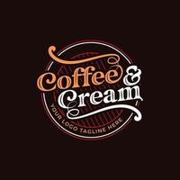 logotipo de crema de café vector