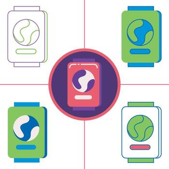 pasaporte en estilo de diseño plano vector