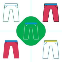 long pants in flat design style vector