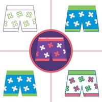 shorts in flat design style vector