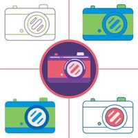 camera in flat design style vector