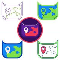 maps in flat design style vector