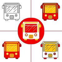 recorrido en autobús por tokio en estilo de diseño plano vector