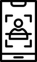 Face Scan Vector Icon Design Illustration