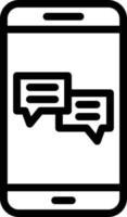 Mobile chat Vector Icon Design Illustration