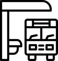 ilustración de diseño de icono de vector de parada de autobús