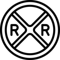 ilustración de diseño de icono de vector de carretera ferroviaria