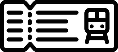 ilustración de diseño de icono de vector de billete de tren
