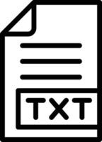 ilustración de diseño de icono de vector de txt