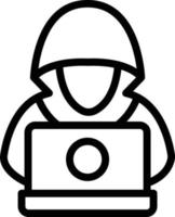 ilustración de diseño de icono de vector de hacker