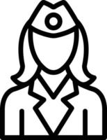 Flight attendant Vector Icon Design Illustration