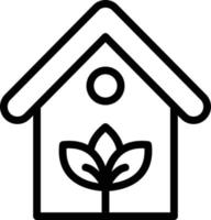 ilustración de diseño de icono de vector de casa ecológica