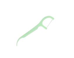 Dental floss has a green isolated on white background.Clipping path photo