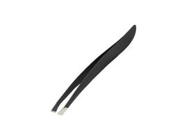 Black stainless steel tweezers isolated on white background.Clipping path