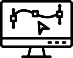 Ilustración de diseño de icono de vector de monitor