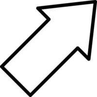 ilustración de diseño de icono de vector de flecha diagonal