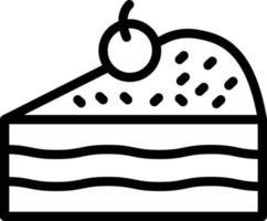 ilustración de diseño de icono de vector de pieza de pastel