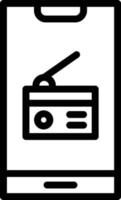 ilustración de diseño de icono de vector de radio