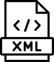 Ilustración de diseño de icono de vector xml