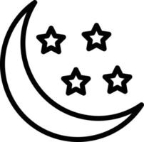 ilustración de diseño de icono de vector de media luna