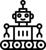 Ilustración de diseño de icono de vector de robot