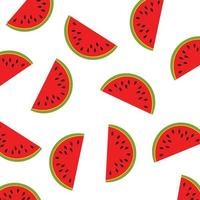 sliced watermelon fruit pattern vector