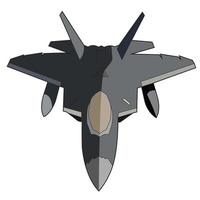 f22 raptor jet fighter front view vector design
