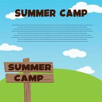 summer camp background vector design