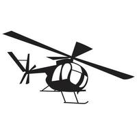 OH6 light observation helicopter silhouette vector design