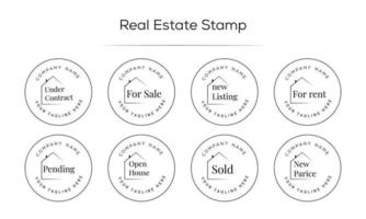 Real Estate Watermarks, Real Estate Badges, Realtor Logo, Sold Watermark, Just Listed Realtor Watermark, Open House Watermark vector