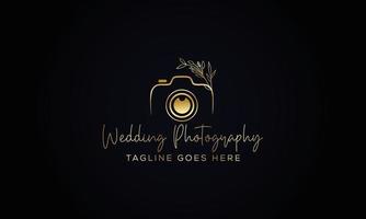 Photography Typography Signature Logo of the photographer. camera shutter. The abstract symbol for a Photo Studio in a simple minimalistic style. Vector logo template for a wedding photographer