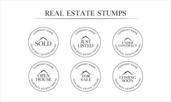 Real Estate Branding logo signature Watermarks, Real Estate Badges, Realtor Logo, Sold Watermark, Just Listed Realtor Watermark, Open House Watermark vector